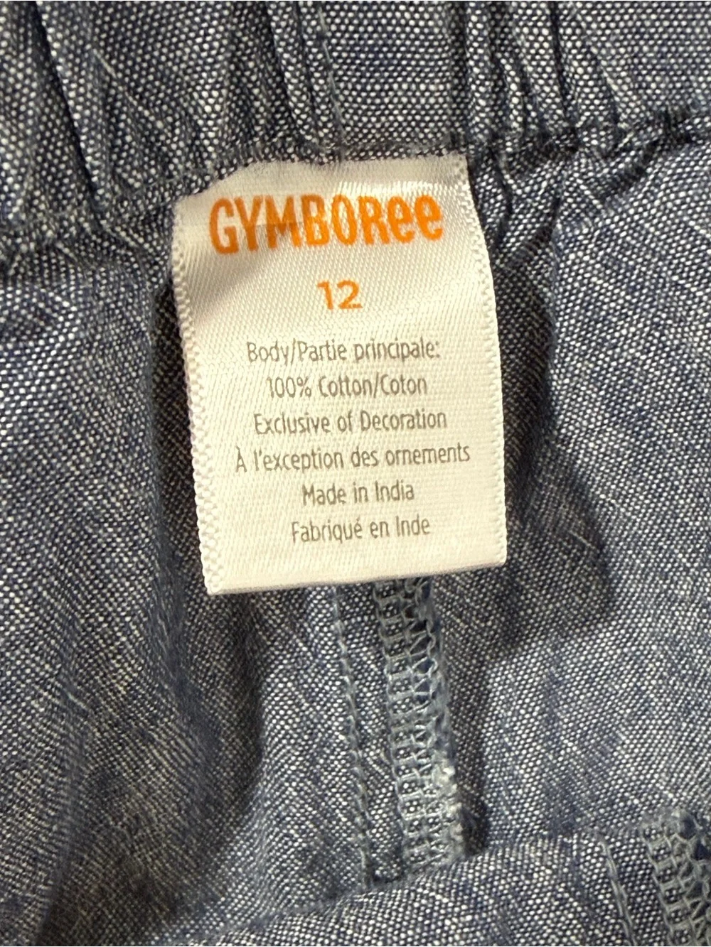 Gymboree Girls Chambray Shorts Floral Peace Sign summer style Size 12